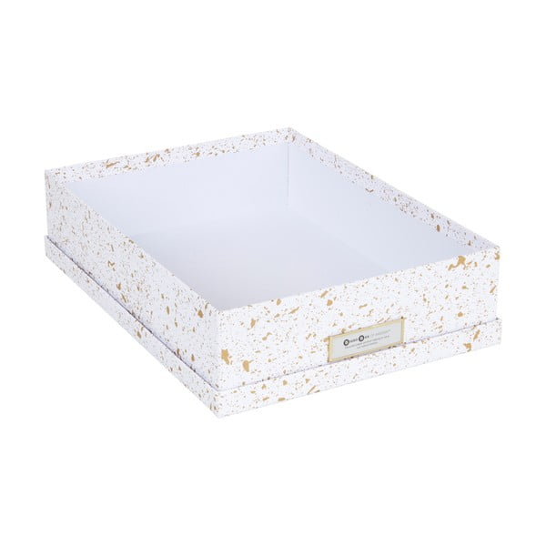Škatla za shranjevanje v zlati in beli barvi Bigso Box of Sweden Oskar-image-2
