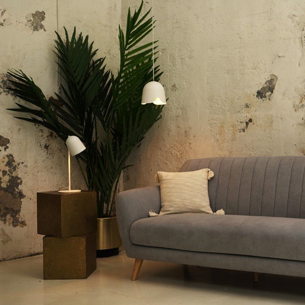 Bela namizna svetilka SULION Paris, višina 40 cm-image-3