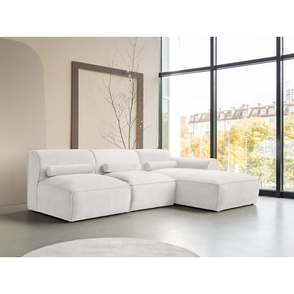 Bela kotna sedežna garnitura (desni kot) Flex Felix – Miuform-image-3