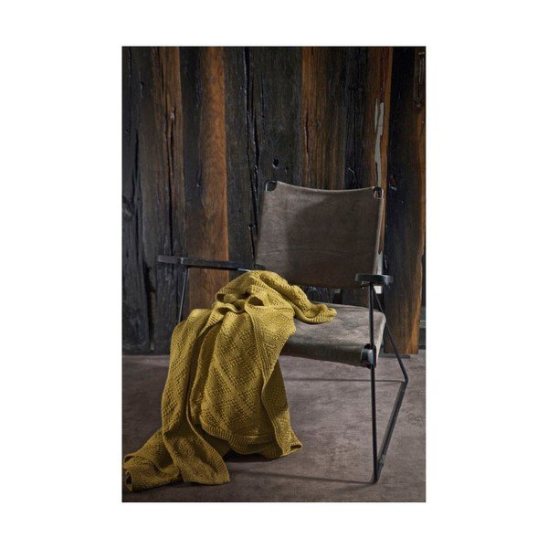 Rumeno posteljno pregrinjalo De Eekhoorn Double, 130 x 170 cm-image-1