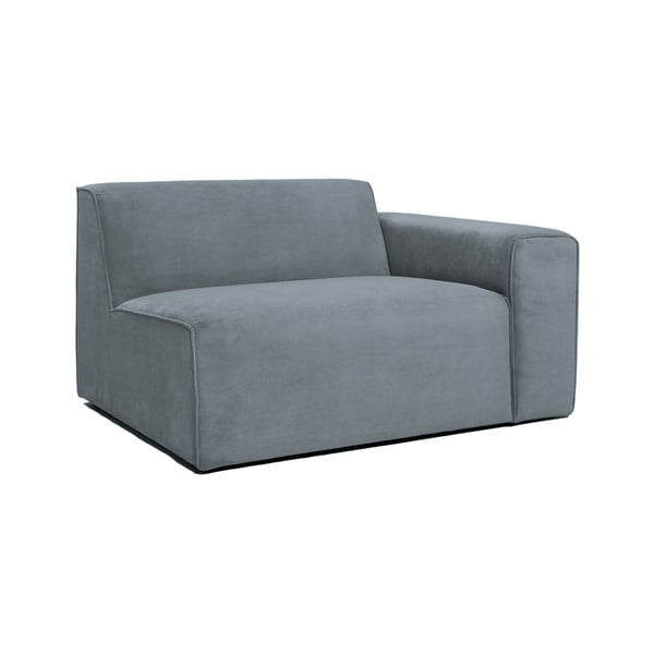 Siv modul za sedežno garnituro iz rebrastega žameta (desni kot) Sting – Scandic-image-1