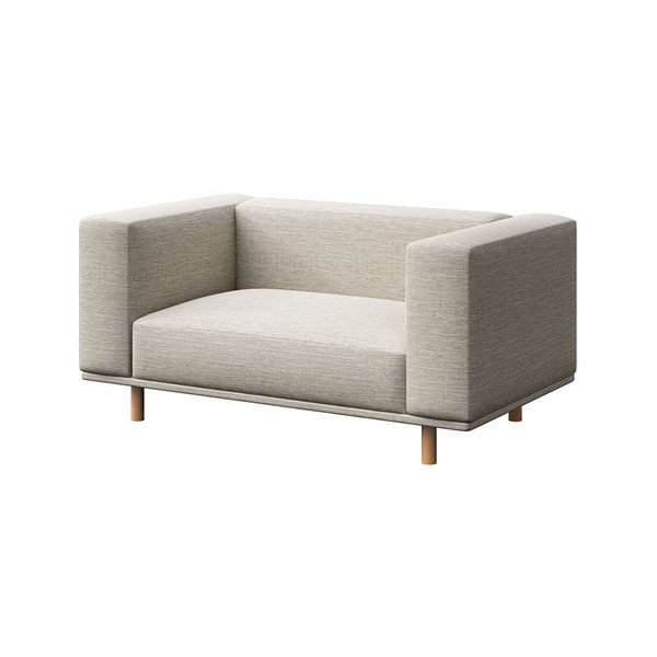 Svetlo siv fotelj Kukumo – Ame Yens