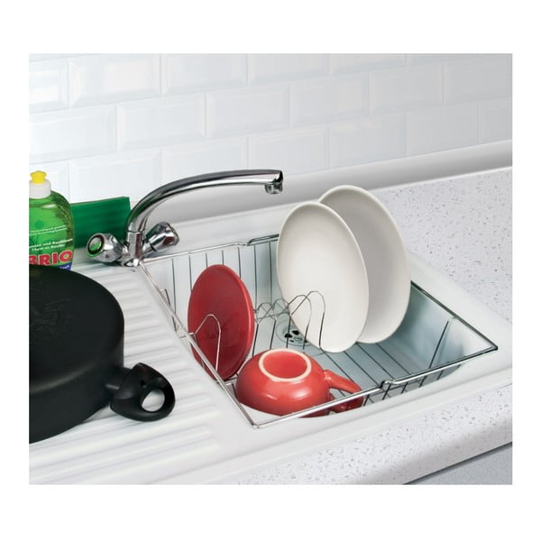 Sijajno srebrn odcejalnik za posodo Metaltex Dresda-image-2