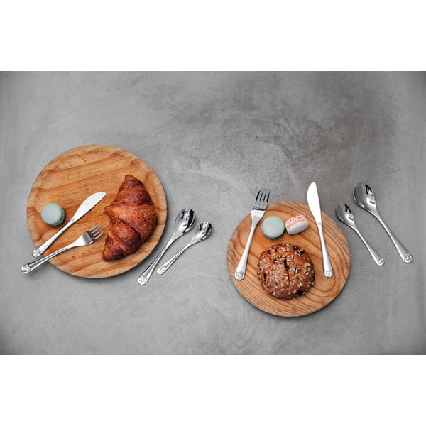 Otroški jedilni pribor iz nerjavečega jekla v srebrni barvi 4 ks Water life – Zilverstad-image-1