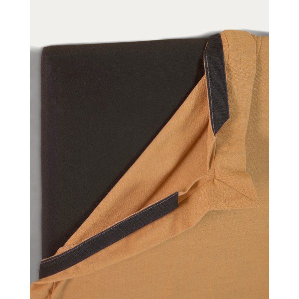 Gorčično rumeno oblazinjeno vzglavje 206x106 cm Tanit – Kave Home-image-4