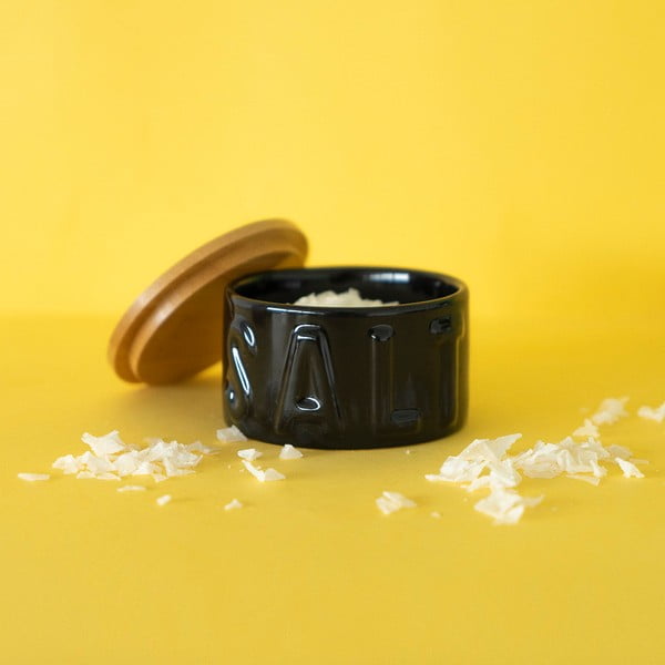 Črna keramična škatla za sol Balvi-image-1