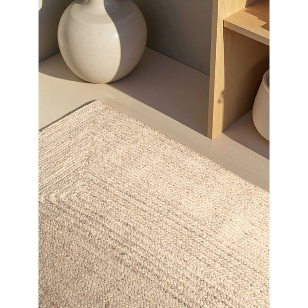 Kremno bela obojestranska/ročno tkana preproga iz jute 200x300 cm Juno – Hanse Home-image-2