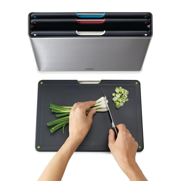 Deske za rezanje s stojalom v kompletu 4 ks 7x35,5 cm Folio - Joseph Joseph-image-3