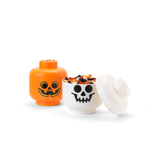 Oranžna škatla za shranjevanje LEGO® Pumpkin Head L-image-4