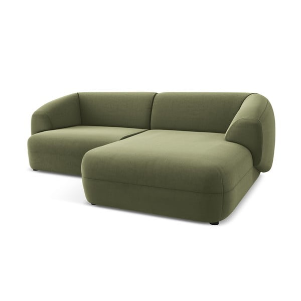 Zelena žametna kotna sedežna garnitura (desni kot) Moana – Makamii-image-3