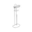 Stojalo za toaletni papir Metaltex, višina 73 cm