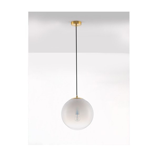 Bela/v zlati barvi steklena viseča svetilka ø 30 cm Vita – Nova Luce-image-3