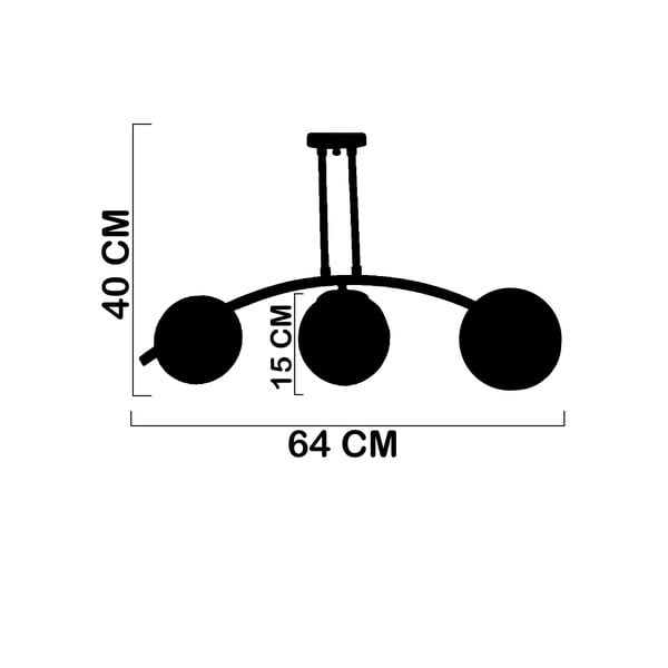 Rumena/črna stropna svetilka s steklenim senčnikom ø 15 cm Yay – Squid Lighting-image-3