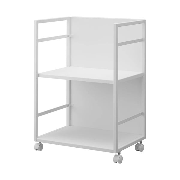 Bel kovinski regal na koleščkih 42x60 cm Tower – YAMAZAKI