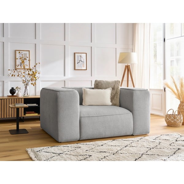 Svetlo siv fotelj Zephyr – Bobochic Paris-image-1