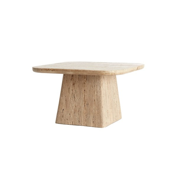 Bež mizica s kamnito mizno ploščo 60x60 cm Kepami – Light & Living-image-2