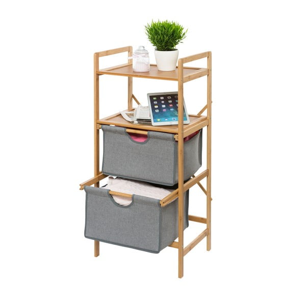 Sivo-rjava bambusova kopalniška polica 44x96 cm Bahari – Wenko-image-3