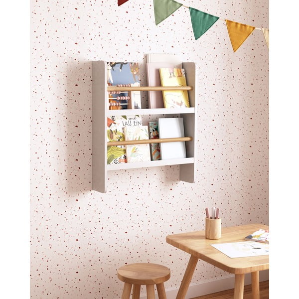 Bela večnivojska otroška polica 50 cm Gopi – Kave Home-image-1