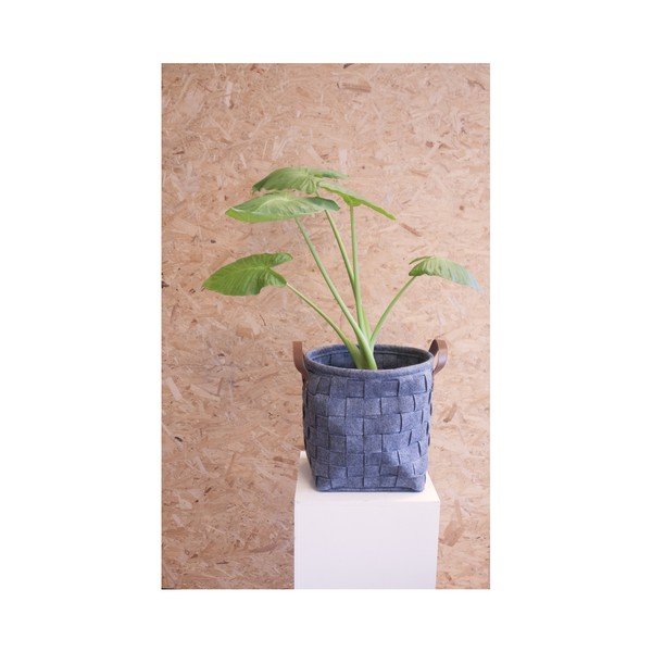 Temno siva košara za shranjevanje z usnjenimi ročaji PT LIVING Storage, ⌀ 34 cm-image-2