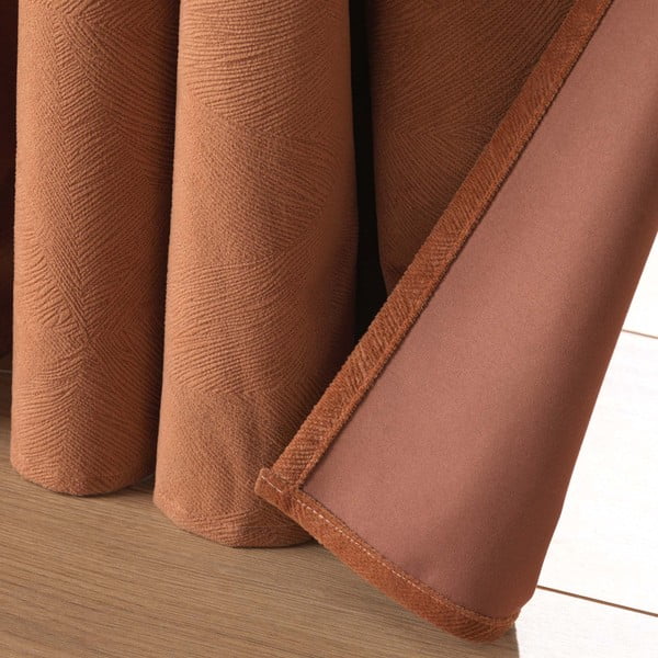 Rjava žametna zavesa 140x260 cm Olympe – douceur d'intérieur-image-3