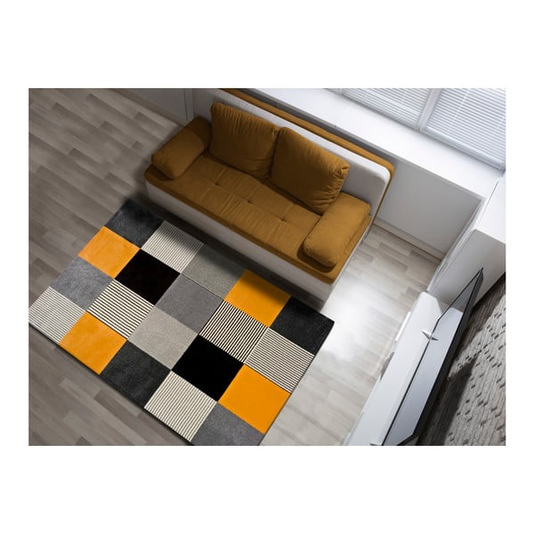 Oranžno-siva preproga Universal Gladys Lento, 80 x 150 cm-image-1