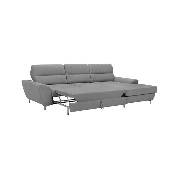 Svetlo siva Windsor & Co Sofas Omega raztegljiv kavč, desni kot-image-3