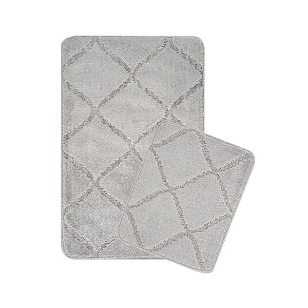 Svetlo sive kopalniške preproge v kompletu 2 ks 50x80 cm Cizgili – Foutastic