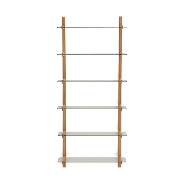 Steklen sistem modularnih polic v naravni barvi 90x202x30,5 cm Sitra – Kave Home