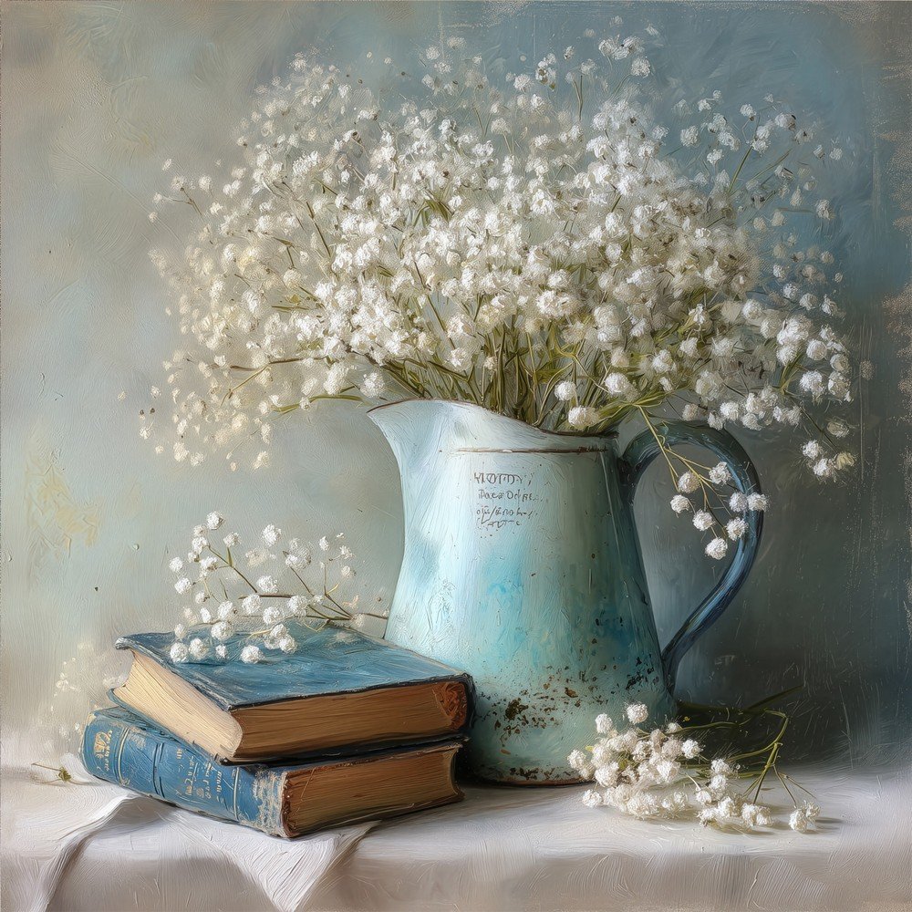 Tiskana slika na platnu 32x32 cm Gypsophila