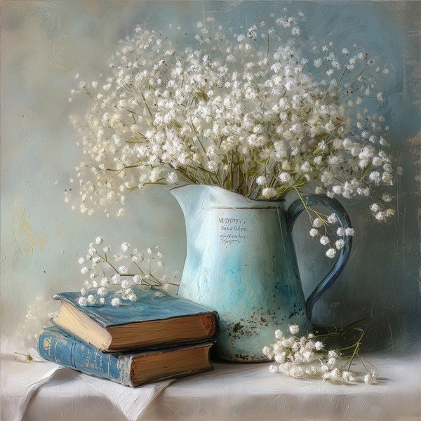Tiskana slika na platnu 32x32 cm Gypsophila – Styler