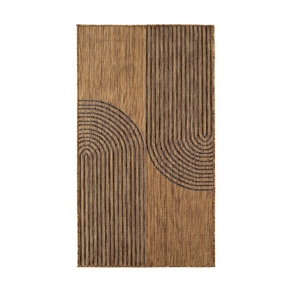 Črna/rjava notranja in zunanja preproga 80x150 cm Mira 1453 – Ayyildiz Carpets