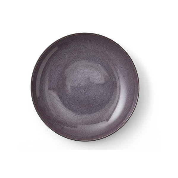 Črna kamnita skleda z notranjo glazuro v vijolični barvi Bitz Mensa, premer 40 cm-image-2