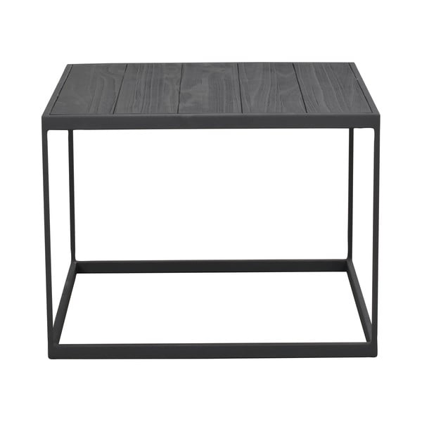 Črna dodatna miza s ploščo iz borovega lesa Rowico Franky, 60 x 60 cm