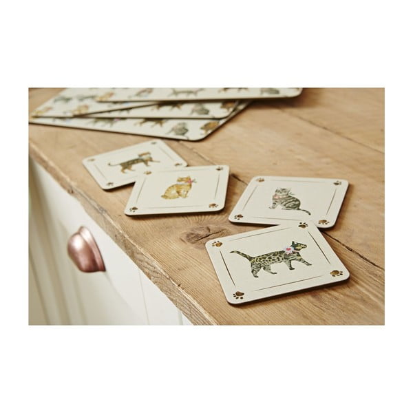 Komplet 3 bombažnih krpic Cooksmart® Cats on Parade-image-2
