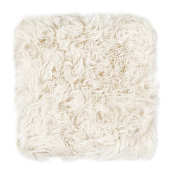 Bela sedežna blazina iz ovčje kožeRoyal Dream Zealand, 40 x 40 cm