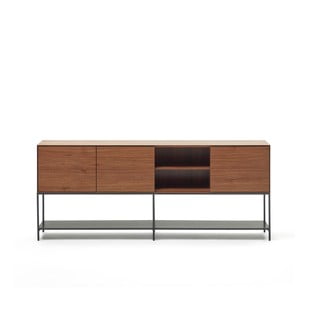 Nizka komoda v orehovem dekorju 195x80 cm Vedrana – Kave Home