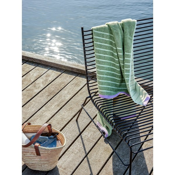 Zelena bombažna brisača Hübsch Dora, 70 x 140 cm-image-2