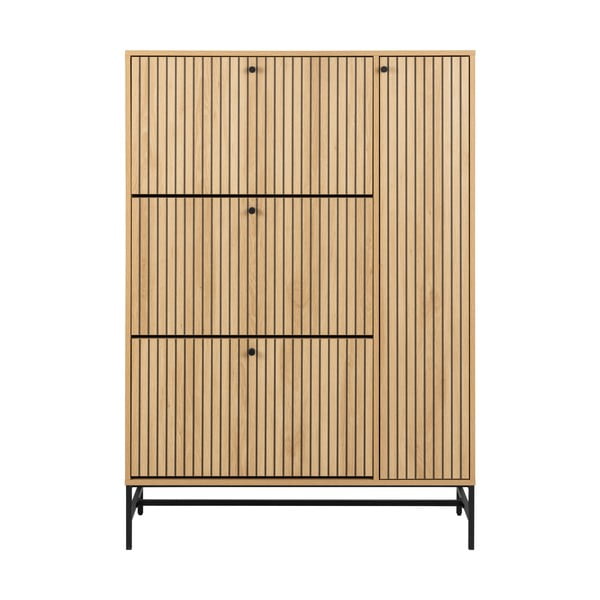 Preklopna omarica za čevlje v hrastovem dekorju v naravni barvi 99x140x35 cm Albany  – Actona-image-4