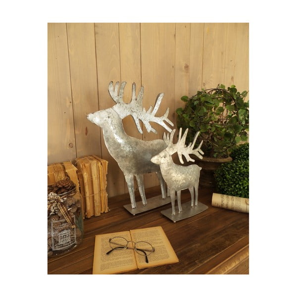 Komplet 2 dekorativnih kovinskih severnih jelenov Orchidea Milano Xmas Deers