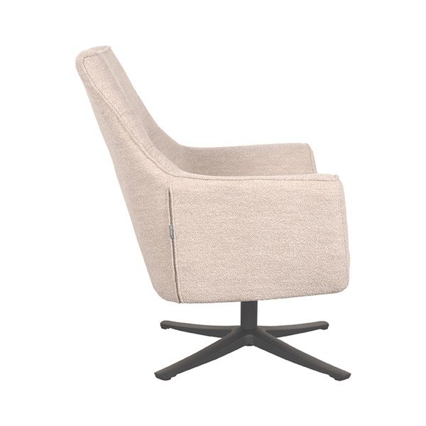 Bež fotelj iz tkanine bouclé Tod – LABEL51-image-1