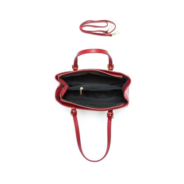 Roza usnjena torbica Isabella Rhea Classic Rosso-image-2