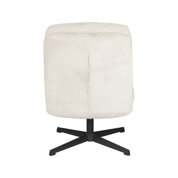 Kremno bel vrtljiv fotelj Kai – White Label-image-4