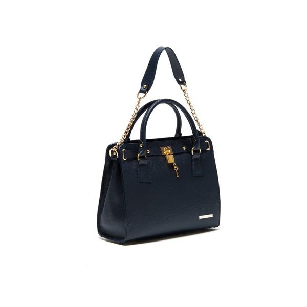 Temno modra usnjena torbica Roberta M Karima Blu-image-2