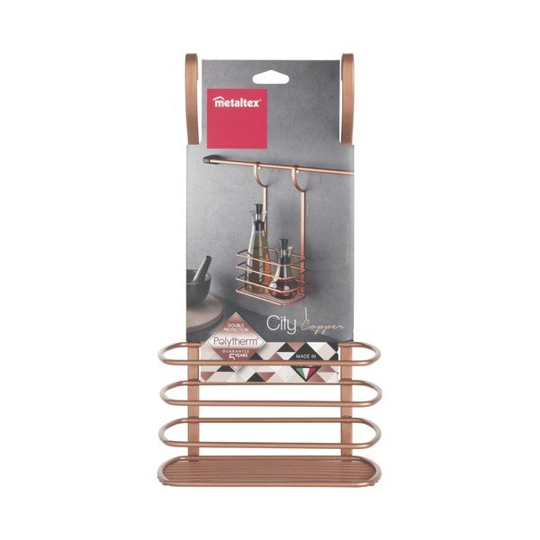 Viseča polica za steklenice Metaltex Copper-image-1