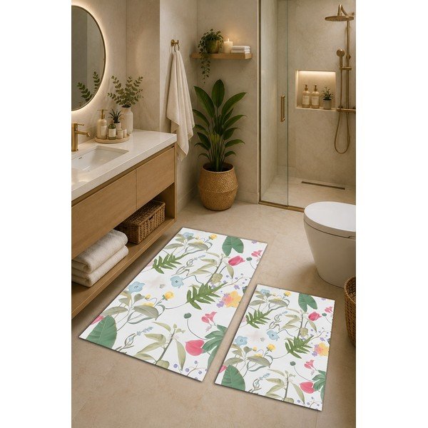 Kopalniške preproge v kompletu 2 ks 60x100 cm Floral – Mila Home-image-1