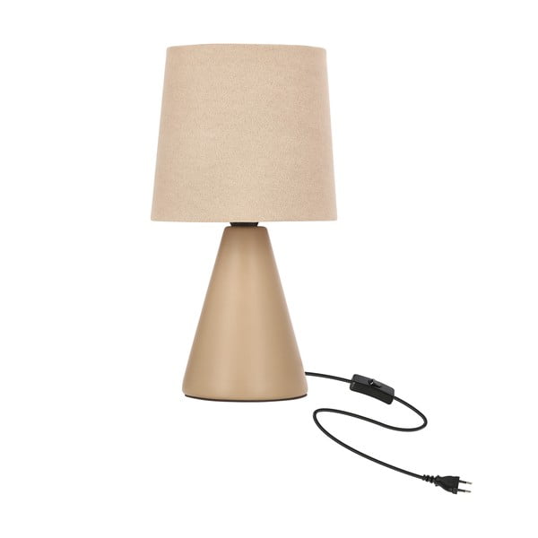 Bež namizna svetilka s tekstilnim senčilom (višina 24,5 cm) Satti – Candellux Lighting-image-3