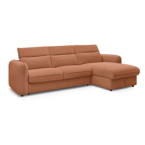 Oranžna raztegljiva kotna sedežna garnitura (s kotom po izbiri) Achille – Bobochic Paris-image-4