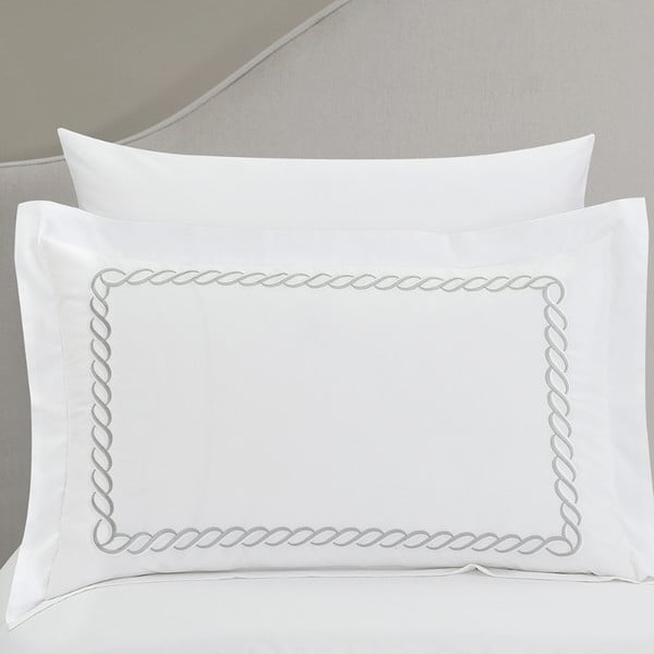 Bela enojna posteljnina iz bombažnega satena z rjuho 6-delna 140x200 cm Whispered Serenity – Mila Home Luxury-image-3