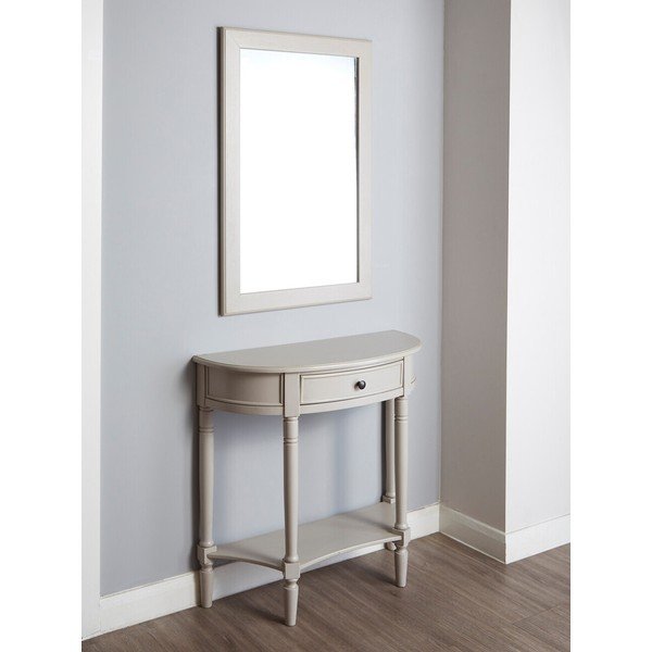Siva stranska mizica iz masivnega bora 33x81 cm Heritage – Premier Housewares-image-3