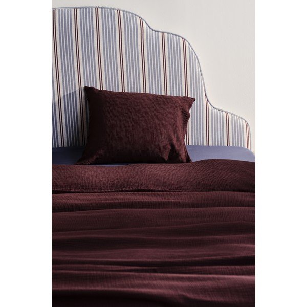 Temno rjava enojna posteljnina iz muslina 140x200 cm Amilia – Jotex-image-1